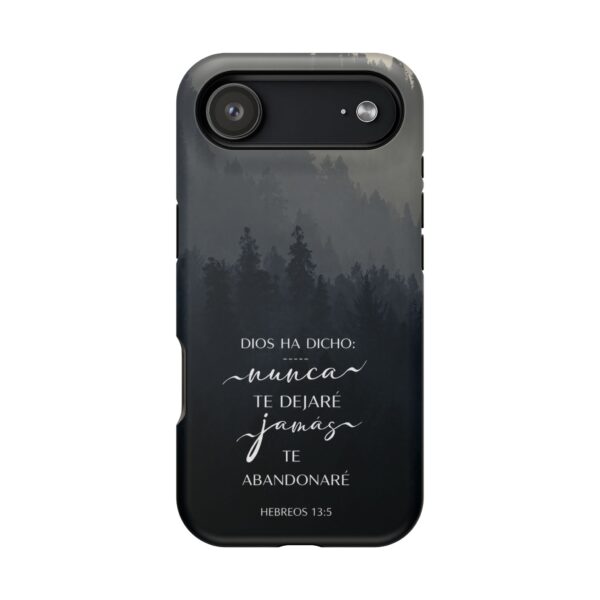 7901513240958487812_2048.jpeg Phone Case — 'Dios Ha Dicho: Nunca Te Dejaré' Christian Forest Protective Case