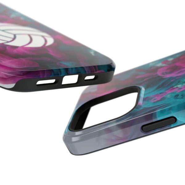 Volleyball Phone Case | Pink Blue Ink Art Sports Cover | Aesthetic Volleyball Player Gift | iPhone Case