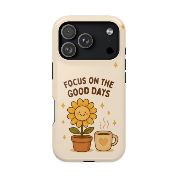 8211915421179484440_2048.jpeg Positive Cozy Vibes Tough Phone Case — “Focus on the Good Days” Sunflower Design