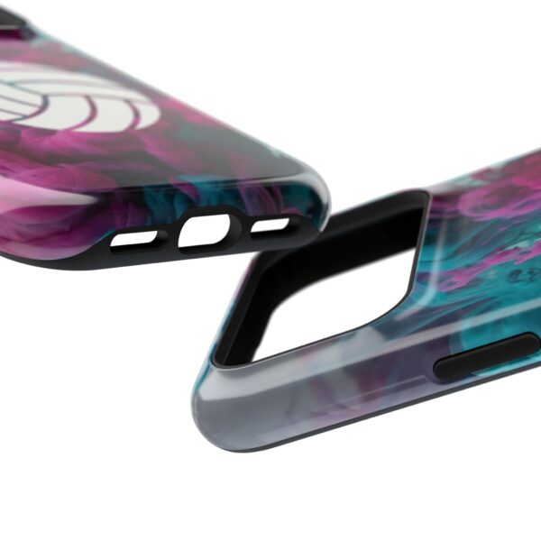 Volleyball Phone Case | Pink Blue Ink Art Sports Cover | Aesthetic Volleyball Player Gift | iPhone Case