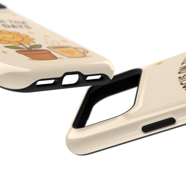 8354795726686452862_2048.jpeg Positive Cozy Vibes Tough Phone Case — “Focus on the Good Days” Sunflower Design