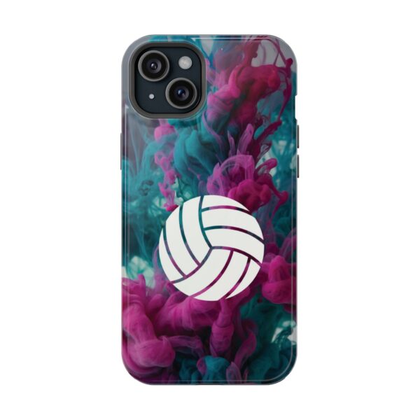 Volleyball Phone Case | Pink Blue Ink Art Sports Cover | Aesthetic Volleyball Player Gift | iPhone Case