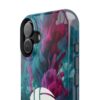 Volleyball Phone Case | Pink Blue Ink Art Sports Cover | Aesthetic Volleyball Player Gift | iPhone Case
