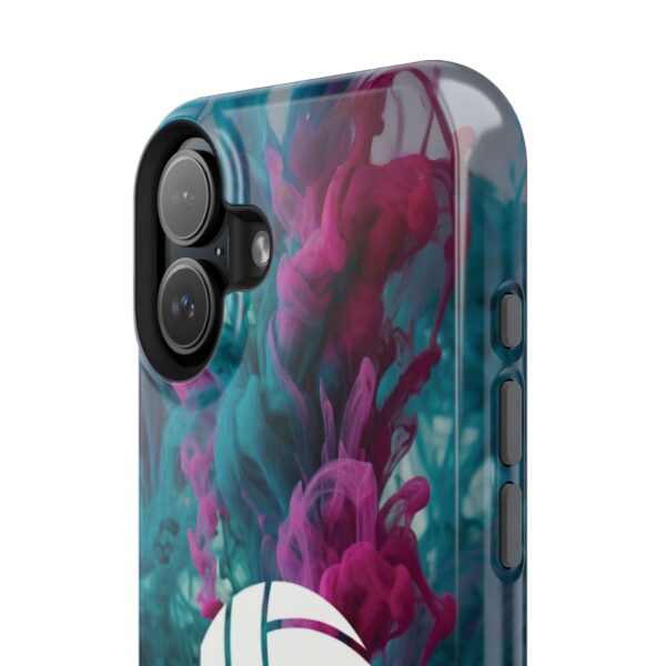 Volleyball Phone Case | Pink Blue Ink Art Sports Cover | Aesthetic Volleyball Player Gift | iPhone Case