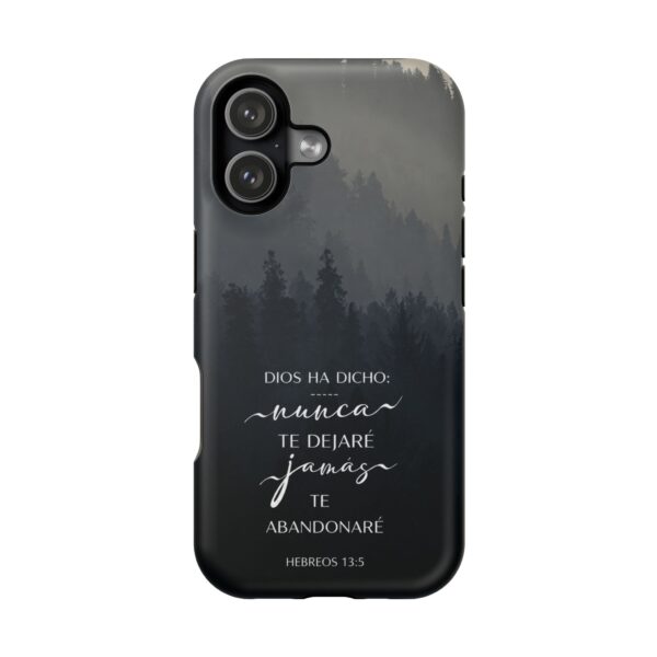 8559991722014590821_2048.jpeg Phone Case — 'Dios Ha Dicho: Nunca Te Dejaré' Christian Forest Protective Case