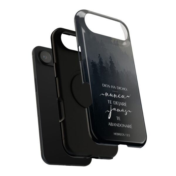 8689055295112470121_2048.jpeg Phone Case — 'Dios Ha Dicho: Nunca Te Dejaré' Christian Forest Protective Case