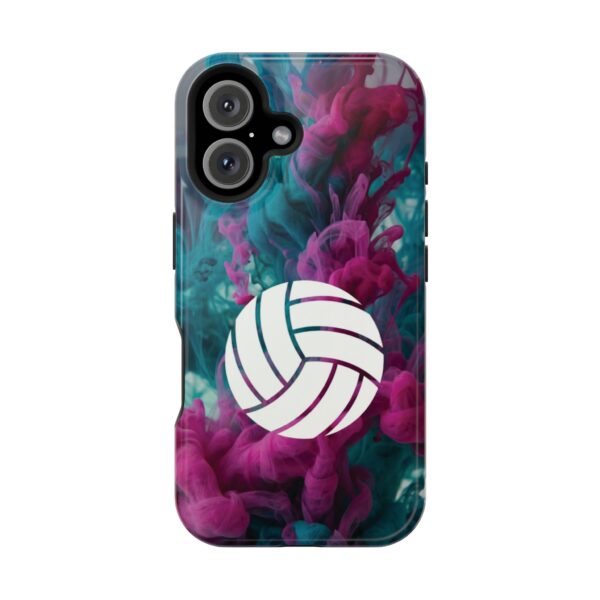 Volleyball Phone Case | Pink Blue Ink Art Sports Cover | Aesthetic Volleyball Player Gift | iPhone Case