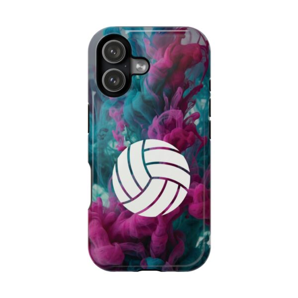 Volleyball Phone Case | Pink Blue Ink Art Sports Cover | Aesthetic Volleyball Player Gift | iPhone Case