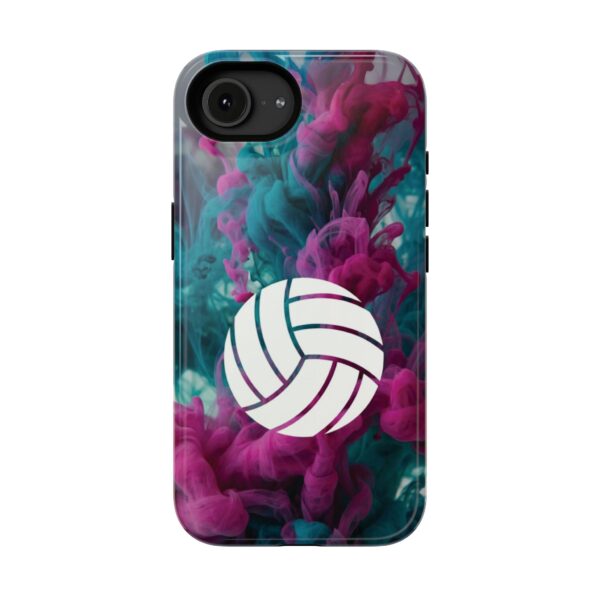 Volleyball Phone Case | Pink Blue Ink Art Sports Cover | Aesthetic Volleyball Player Gift | iPhone Case