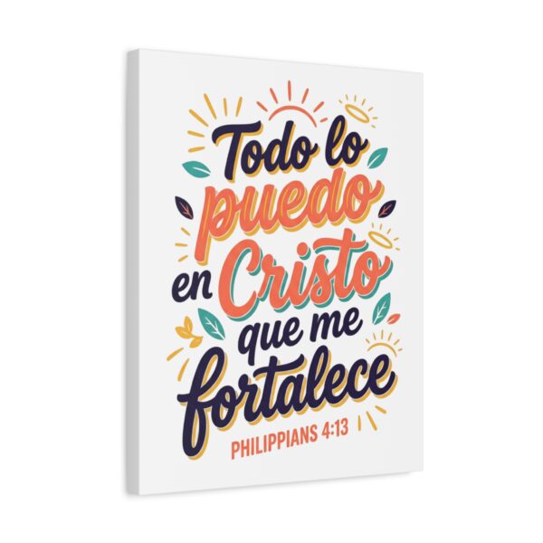 9044540801437318504_2048.jpeg Christian Canvas Wall Art — "Todo lo puedo en Cristo que me fortalece" (Philippians 4:13)