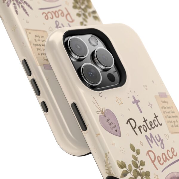 9157489498877078519_2048-1.jpeg Protect My Peace Christian Phone Case | Cozy Faith Cat iPhone Cover | Christian Aesthetic Phone Case | Cute Bible Inspired Gift