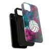 Volleyball Phone Case | Pink Blue Ink Art Sports Cover | Aesthetic Volleyball Player Gift | iPhone Case