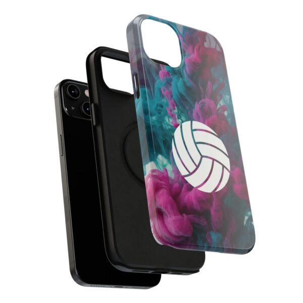 Volleyball Phone Case | Pink Blue Ink Art Sports Cover | Aesthetic Volleyball Player Gift | iPhone Case